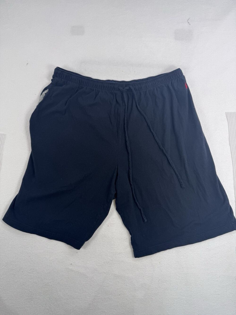 Polo Ralph Lauren Men’s XL Black Lounge Sleep Shorts Drawstring Cotton Pockets